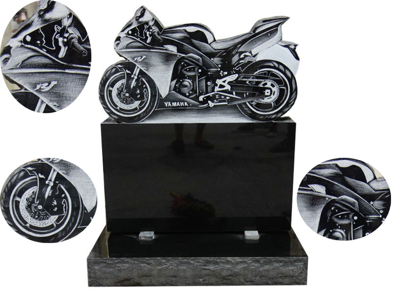 motorcycle headstones