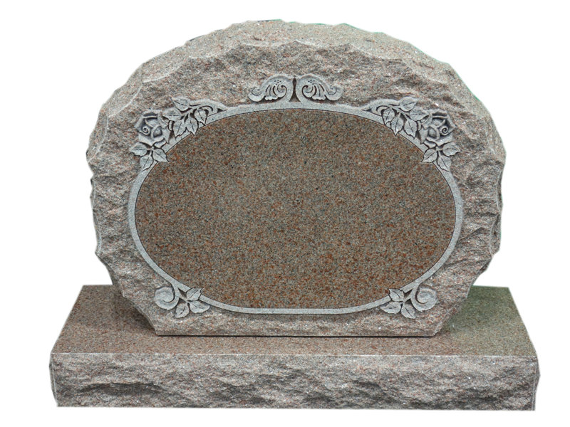 Upright Headstones With Roses Design