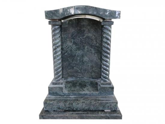 Green Granite Headstones With Carved Rope With Carved Rope Shape Columns