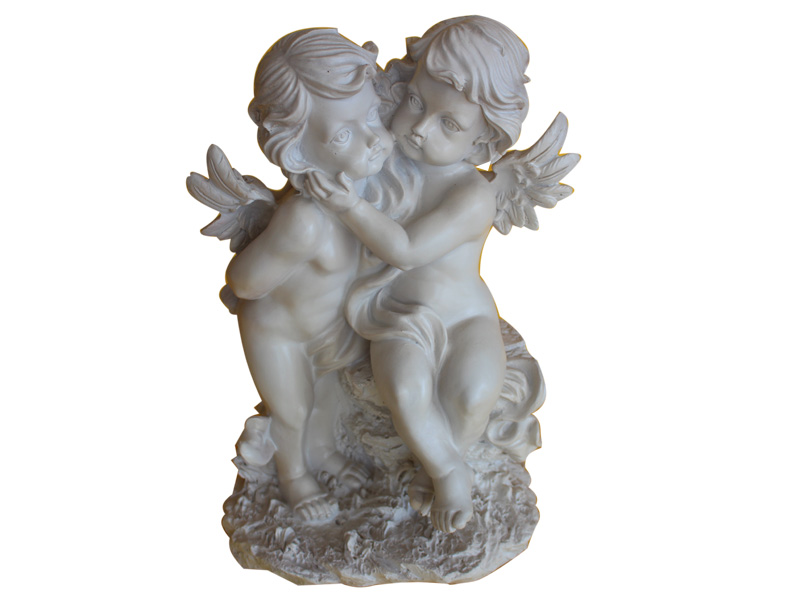 Double Marble Angel Statue For Funeral